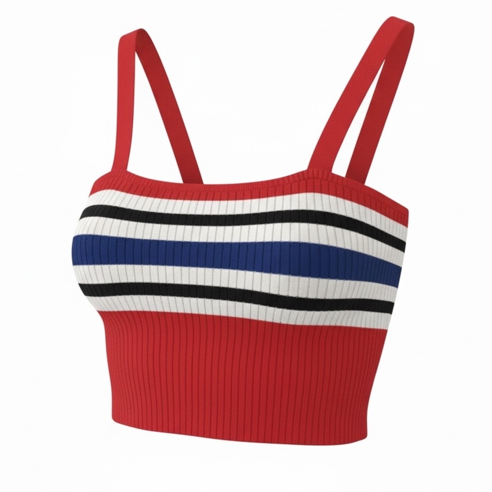 PacSun Twiin NWT red striped ribbed tank, small